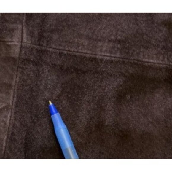 INC Leather Suede Brown Womens Lined Pants Chic Design Quiet Luxury Size 10 - Picture 4 of 8